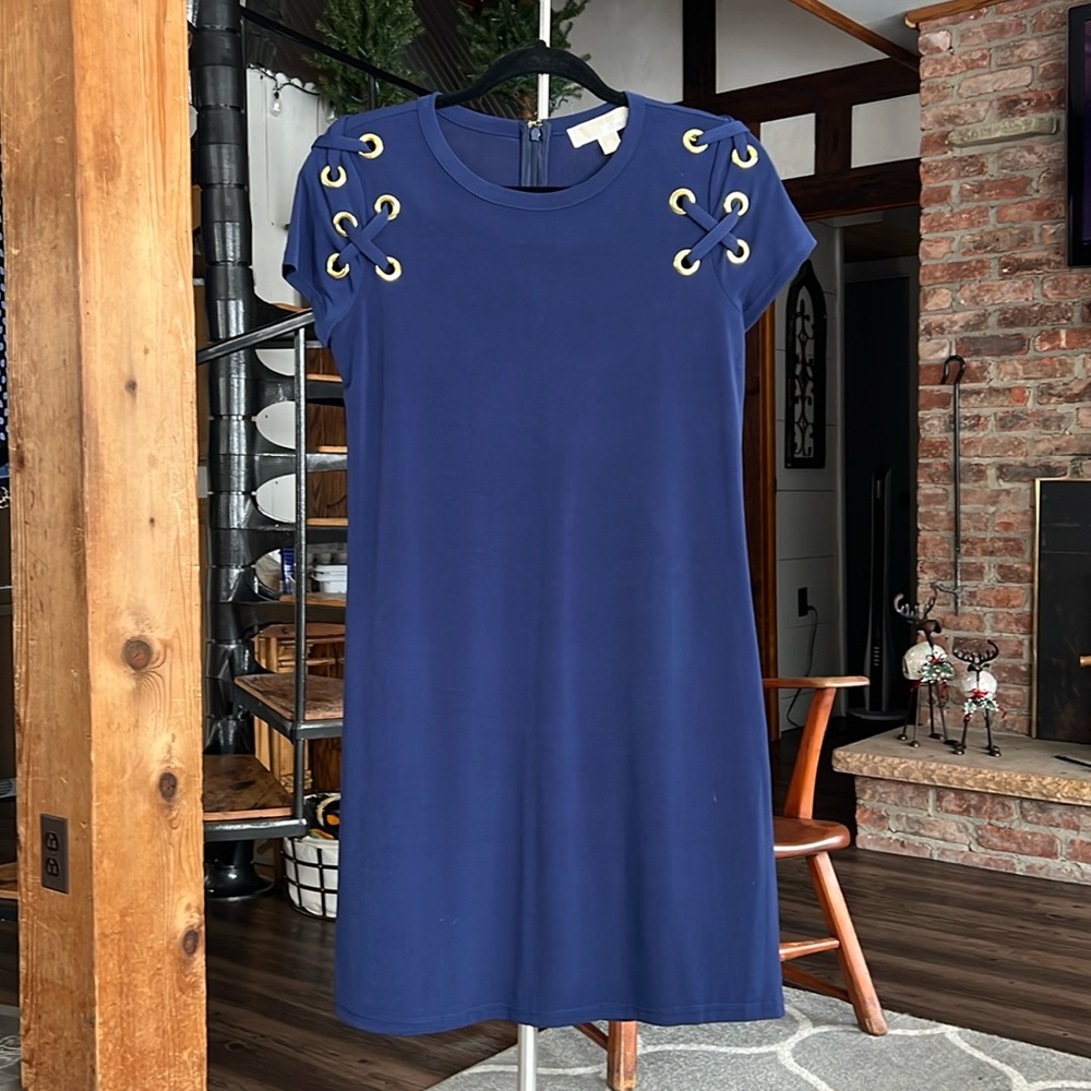 Michael Kors short sleeve dress, size XS, color navy blue